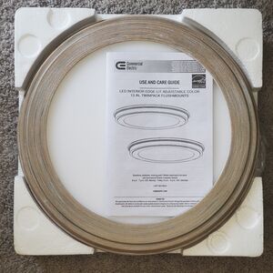 13 Inch LED 1 PIECE, Weathered Gray Wood Color Changing Low Profile Flush Mount